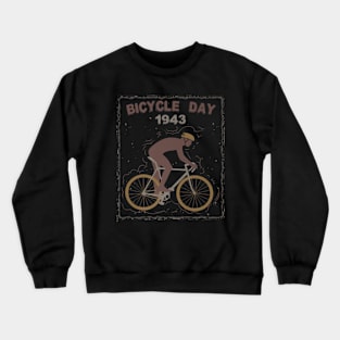 Bicycle Day 1943 Cycling Fans Crewneck Sweatshirt